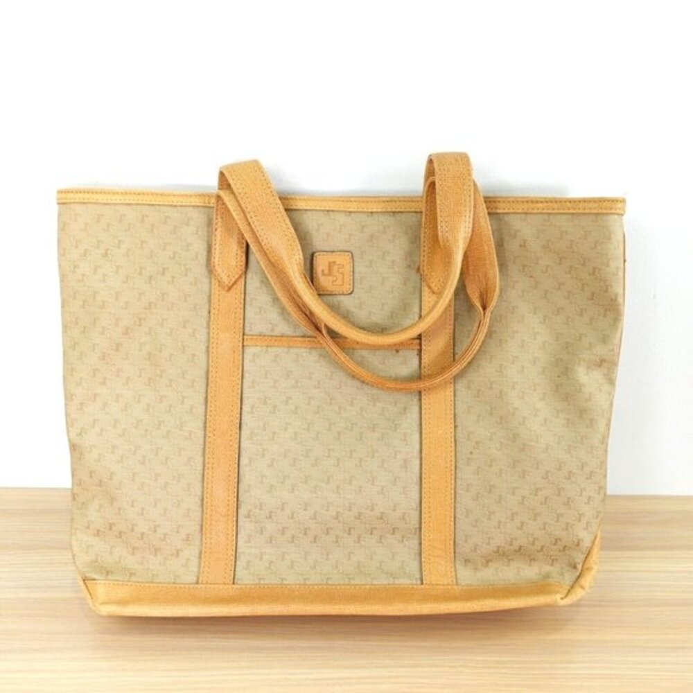 Jane Shilton Brown Monogram PVC Shoulder Tote Bag Japanese Purse‎ Japan BA534